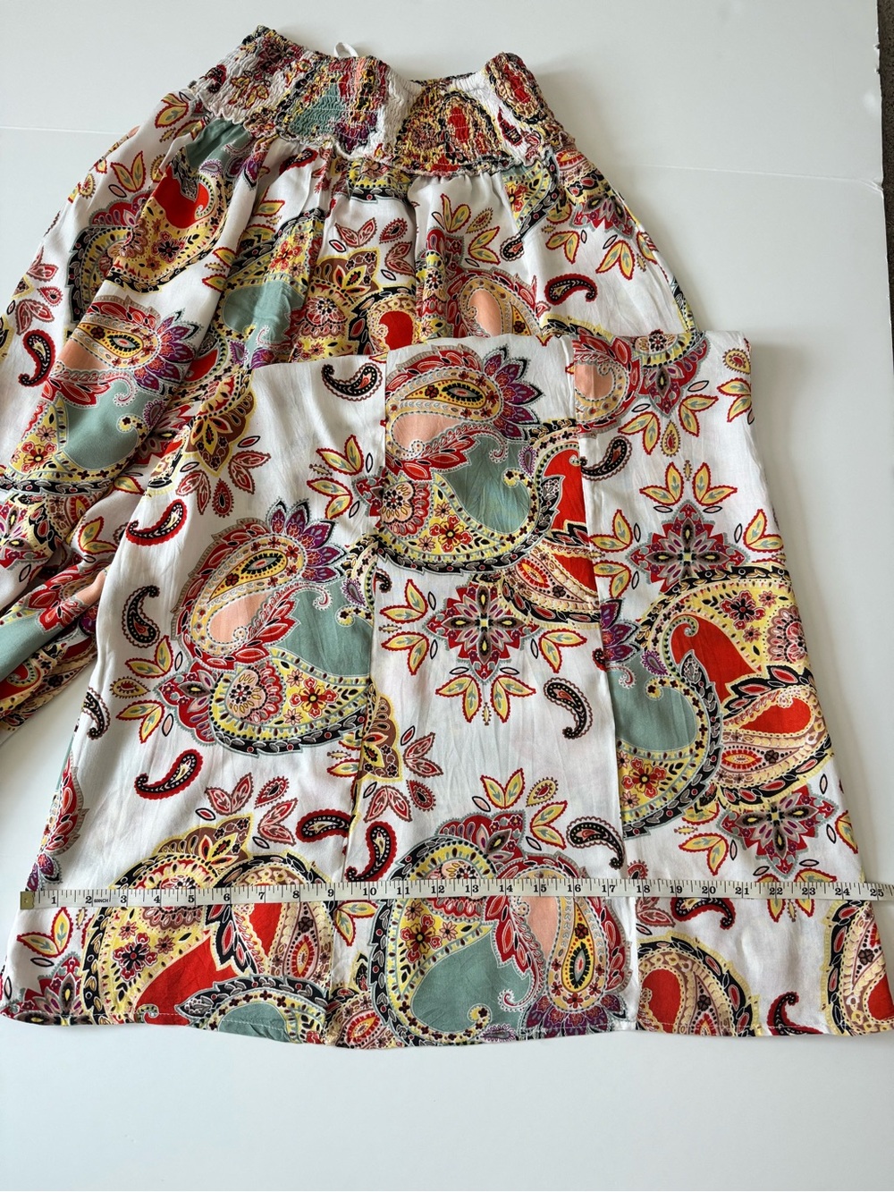 True Destinations Beach Palazzo Pants, Paisley w/Seashells, Women’s Size Small - Picture 9 of 12